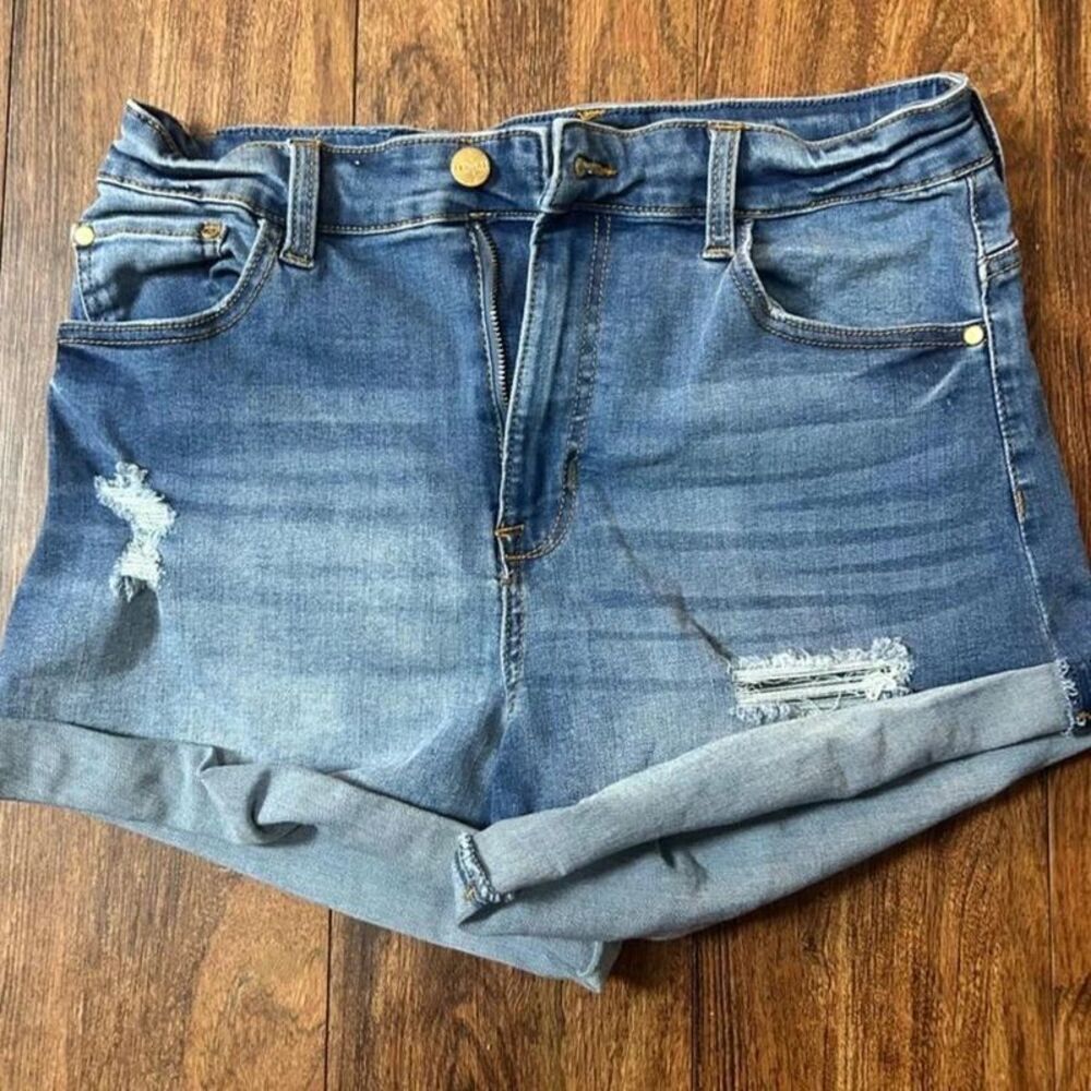 Kendall + Kylie Distressed Denim Shorts Size 11/30
